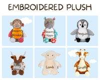 Personalized NAME Embroidery Plush, Custom Font & Thread Color