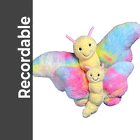 RECORDABLE BUTTERFLY Stuffed Animal, 16" Plushie, Ultrasound Plush, Memorial Bear, Military Deployment, Personalized, Gift