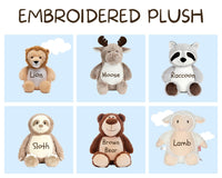 Personalized LITTLE SISTER Plushie - Embroidered Name & Date