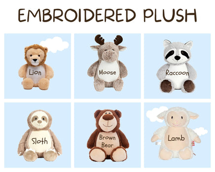 Personalized LITTLE SISTER Plushie - Embroidered Name & Date