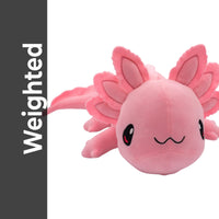 Weighted AXOLOTL - PINK Plush — Calming Sensory Keepsake — 16 Inches — Eco Friendly