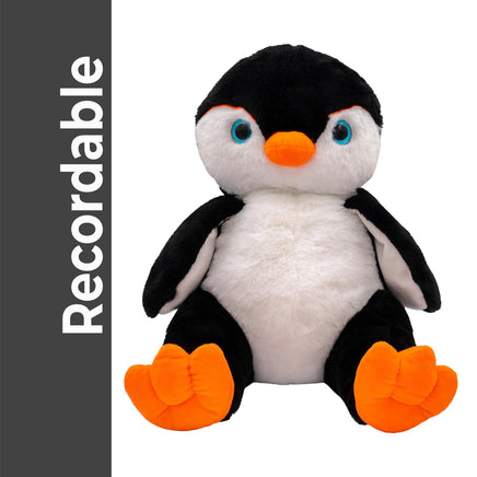 Recordable PENGUIN Stuffed Animal — Personalized Gift — Eco Friendly