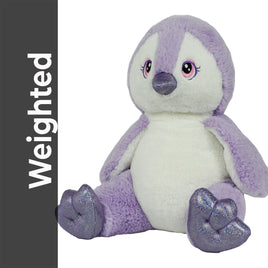 Weighted Purple Penguin Plush, 16 Inch Calming Comfort Toy