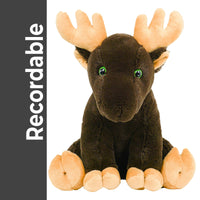 Recordable MOOSE Stuffed Animal — Personalized Gift — Eco Friendly