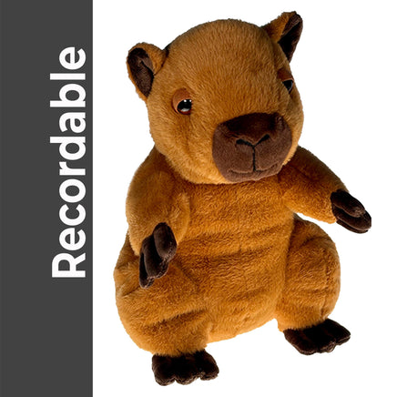 RECORDABLE CAPYBARA Stuffed Animal, 16" Plushie, Ultrasound Plush, Memorial Bear, Military Deployment, Personalized, Gift