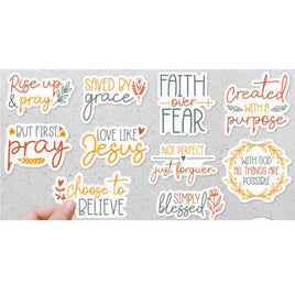 a collection of stickers with various inspirational and uplifting messages.