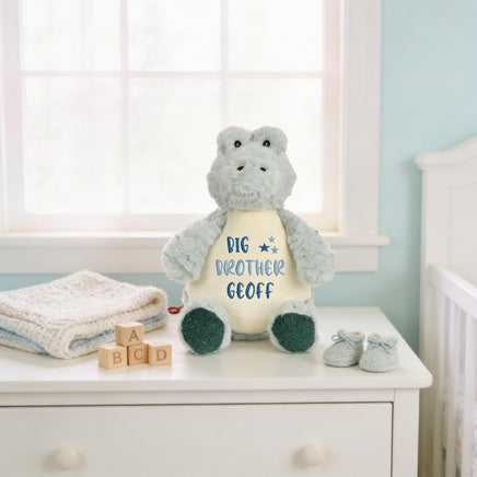 Personalized BIG BROTHER Plushie - Embroidered Name & Date