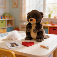 BEAVER Stuffed Animal, 16" Plushie, Make your Own Stuffie, Soft and Cuddly, DIY Kit