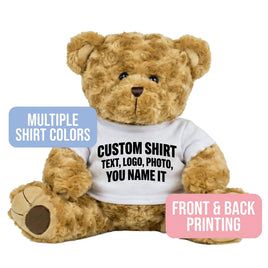 Custom Teddy Bear Shirt - Personalized Photo or Text for 14-16 Inch Plush - Fits BAB