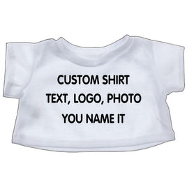 Custom Plush Shirt for 14-16 Inch Stuffed Animals | Personalized Photo Text Logo BAB Outfit