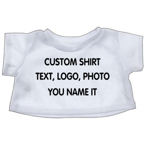 Custom Plush Shirt for 14-16 Inch Stuffed Animals | Personalized Photo Text Logo BAB Outfit