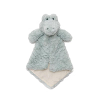 A light blue plush toy resembling a small animal, possibly a stuffed animal or a plush toy, is shown against a white background.