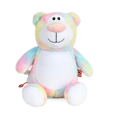 Pastel teddy bear plush, plain and ready for custom name embroidery - Baker's Bears Big Brother gift