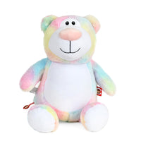 Pastel teddy bear plush, plain and ready for custom name embroidery - Baker's Bears personalized gift
