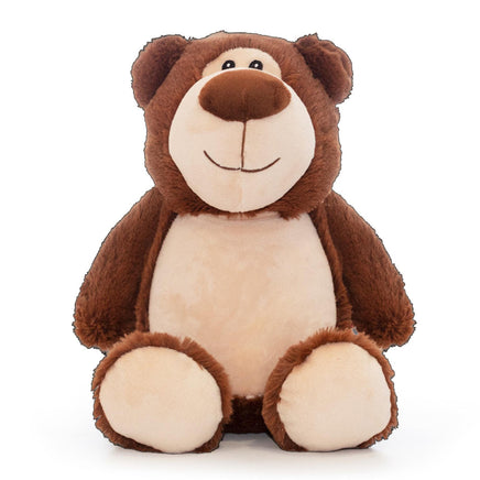 Tan teddy bear plush, plain and ready for custom name embroidery - Baker's Bears Big Brother gift