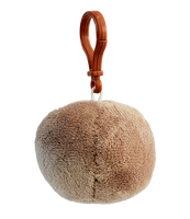Sloth plush bag clip, back view