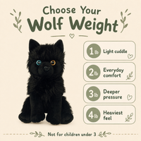 Weighted Wolf Plushie, 16" Sensory Calming Toy