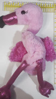 FLAMINGO Plush Animal | Stuffed or Unstuffed With Fiber Pack | 16-inches | SEW Free DIY Kit | Zoo Animal