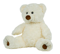 WHITE Teddy Bear Plush Animal | Stuffed or Unstuffed With Fiber Pack | 16-inches | SEW Free DIY Kit