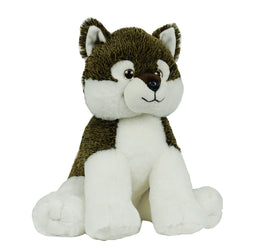WOLF Plush Animal | Stuffed or Unstuffed With Handmade Fiber Pack | 14 to 16-inches | SEW Free DIY Kit | Wildlife Plush Animal