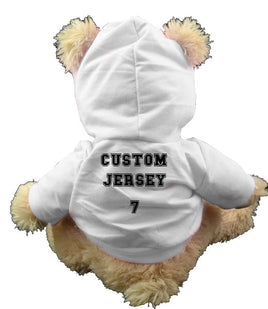 CUSTOM JERSEY Hoodie | Fits BAB & 14 to 16 Inch Stuffed Animals | Teddy Bear Outfit | Plushie Clothing