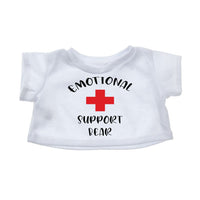 EMOTIONAL SUPPORT Bear T-Shirt | Fits BAB & 14 to 16 Inch Stuffed Animals | Teddy Bear Outfit | Plushie Clothing