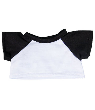 Black and WHITE Stuffed Animal T-shirt | Fits 6 to 8 Inch Plush Animals | Plushie Clothing | Stuffed Animal Accessory | Sublimation Shirt