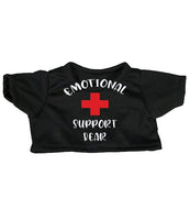 EMOTIONAL SUPPORT Bear T-Shirt | Fits BAB & 14 to 16 Inch Stuffed Animals | Teddy Bear Outfit | Plushie Clothing