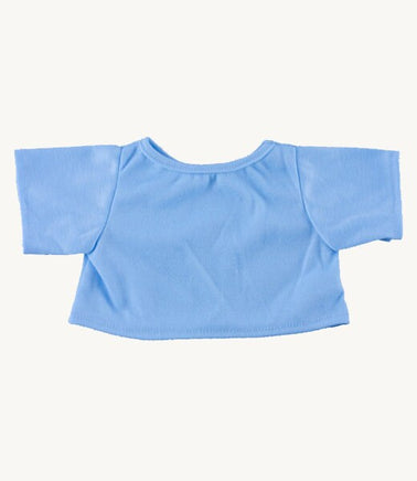 LIGHT BLUE Plush Animal T-shirt | Fits BAB & 14 to 16 Inch Plush Animals | Plushie Clothing | Stuffed Animal Accessory