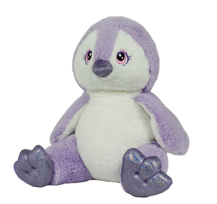PURPLE PENGUIN Stuffed Animal, 16" Plushie, Make your Own Stuffie, Soft and Cuddly, DIY Kit