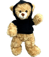 BLACK Hoodie Stuffed Animal T-shirt | Fits BAB & 14 to 16 Inch Plush Animals | Plushie Clothing | Stuffed Animal Accessory