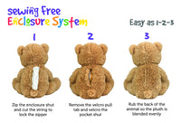 RAINBOW BEAR STUFFED Animal, 8 Inches, Order Stuffed or Unstuffed With a Fiber Pack, Teddy Bear