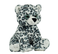 SNOW LEOPARD Stuffed Animal, 16" Plushie, Make your Own Stuffie, Soft and Cuddly, DIY Kit