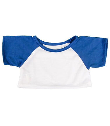 BLUE & WHITE T-shirt, Fits BAB, Teddy Bear Outfit, Plushie Clothing, Stuffed Animal Accessory