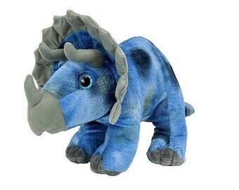 RECORDABLE TRICERATOPS Stuffed Animal, 16" Plushie, Ultrasound Plush, Memorial Bear, Military Deployment, Personalized, Valentine's Day