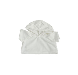 WHITE Hoodie Stuffed Animal T-shirt | Fits BAB & 14 to 16 Inch Plush Animals | Plushie Clothing | Stuffed Animal Accessory