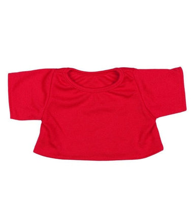 RED Stuffed Animal T-shirt | Fits BAB & 14 to 16 Inch Plush Animals | Plushie Clothing | Stuffed Animal Accessory