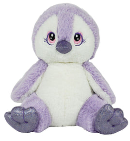 Purple PENGUIN STUFFED Animal, 8 Inches, Order Stuffed or Unstuffed With a Fiber Pack, Sealife Plushie