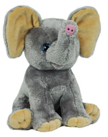 ELEPHANT STUFFED ANIMAL, 8 Inches, Order Stuffed or Unstuffed With a Fiber Pack, Wildlife Animal