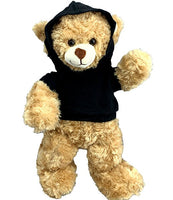 BLACK HOODIE Stuffed Animal Outfit, Fits 8 Inch Plush Animals, Plushie Clothing, Stuffed Animal Accessory