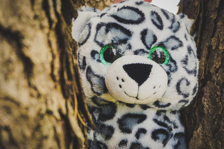 SNOW LEOPARD Stuffed Animal, 16" Plushie, Make your Own Stuffie, Soft and Cuddly, DIY Kit