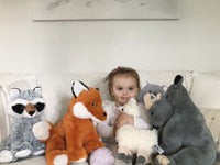 FOX Plush Animal | Stuffed or Unstuffed With Handmade Fiber Pack | 14 to 16-inches | SEW Free DIY Kit | Wildlife Animal