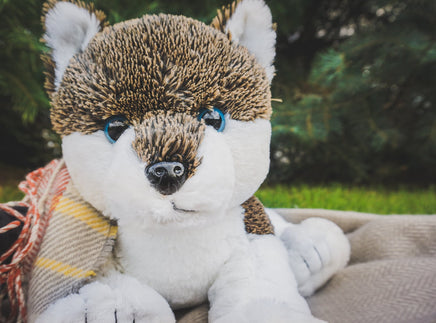 WOLF Plush Animal | Stuffed or Unstuffed With Handmade Fiber Pack | 14 to 16-inches | SEW Free DIY Kit | Wildlife Animal