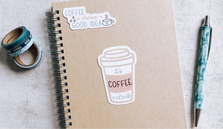 COFFEE 10 Piece Waterproof STICKER PACK for Laptops, Water Bottles, Notebooks and more