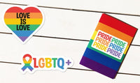 PRIDE 12 Piece Waterproof Sticker PACK for Laptops, Water Bottles, Notebooks, Journals and more