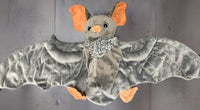 BAT Plush Animal | Stuffed or Unstuffed With Handmade Fiber Pack | 14 to 16-inches | SEW Free DIY Kit