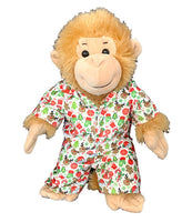 HOLIDAY PJs Stuffed Animal Outfit | Fits BAB & 14 to 16 Inch Plush Animals | Plushie Clothing | Stuffed Animal Accessory