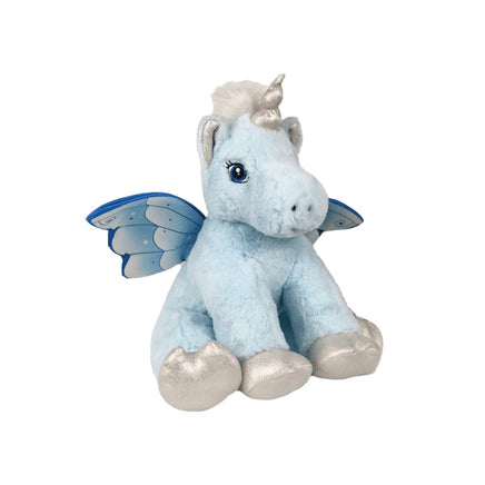 BLUE UNICORN Plush Animal | Stuffed or Unstuffed With Fiber Pack | 16-inches | Sew Free DIY Kit | Fairy Animal