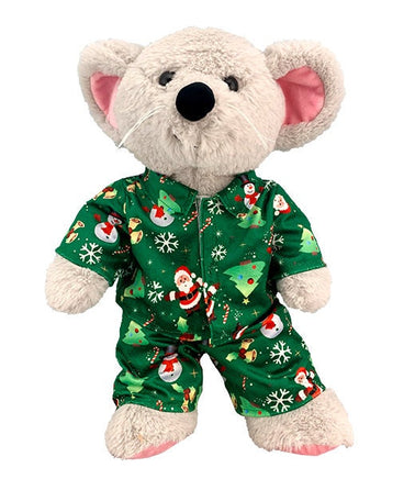 SANTA PJs Stuffed Animal Outfit | Fits BAB & 14 to 16 Inch Plush Animals | Plushie Clothing | Stuffed Animal Accessory