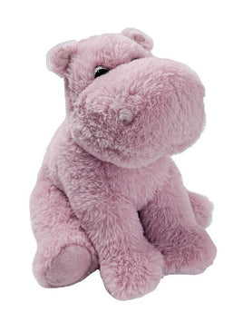 Pink hippo with silver and black eyes